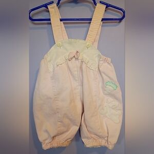 Vintage 90s Baby Girl Bunny Romper Pink 0-3 Months Easter